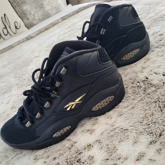 Reebok Question Mid Black/Gold - Picture 4 of 5